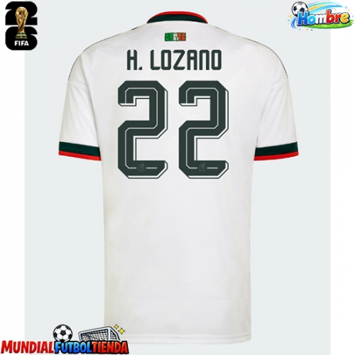 Camiseta México Hirving Lozano #22 Segunda Equipación Replica Mundial 2026 mangas cortas